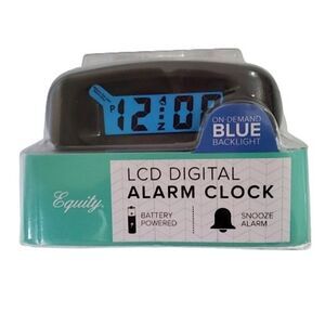 Equity LCD Digital Battery Powered Travel Alarm Clock NWT